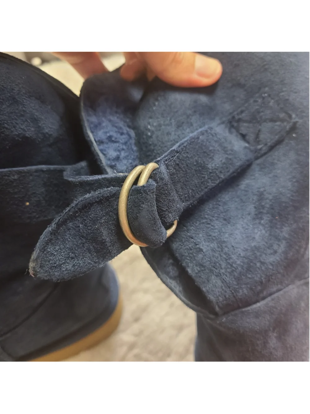 UGG Australia Remora Winter Boots Womens Size 10 EUR 41 Blue Leather Sheepskin